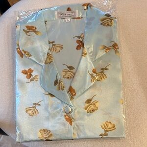 Floral Satin Pajama Top